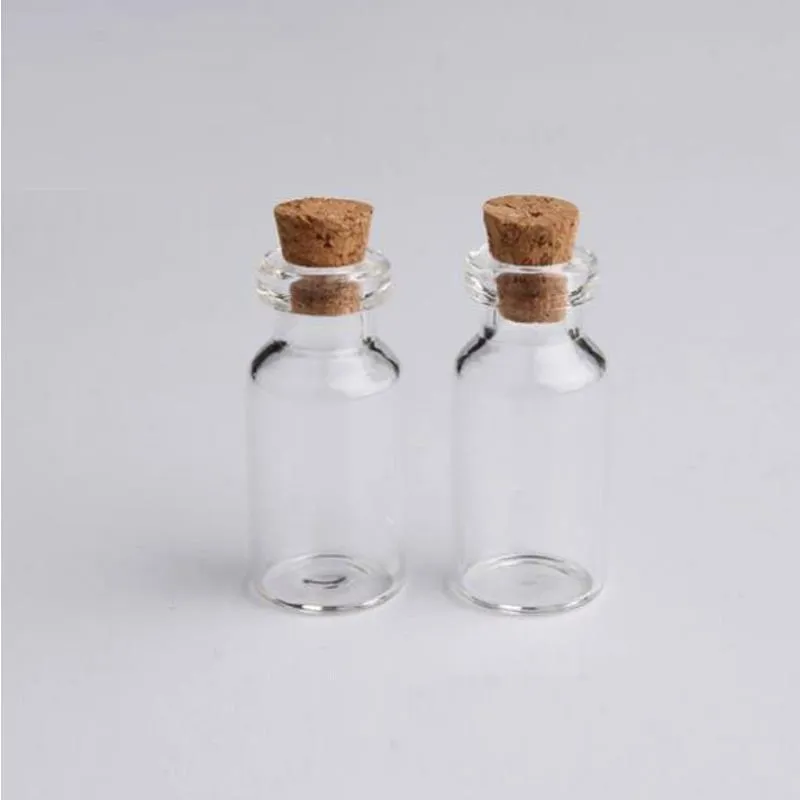 2ml Vials Clear Glass Bottles With Corks Mini Glass Bottle Wood Cap Empty Sample Jars Small 16x35x7mm HeightxDia Cute Craft Wish Bottle Lgkt