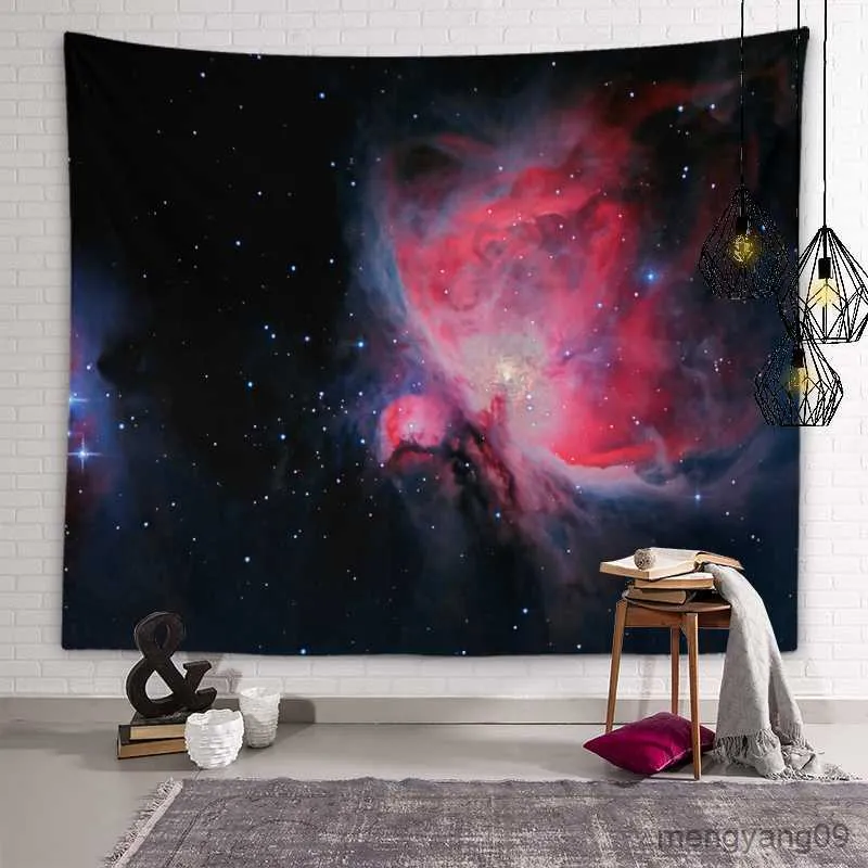 Arazzi Mysterious Milky Way Galaxy Tapestry Black Hole Planet Wall Art Decoration Dormite Aesthetici soggiorno camera da letto decorazioni per la casa R230815