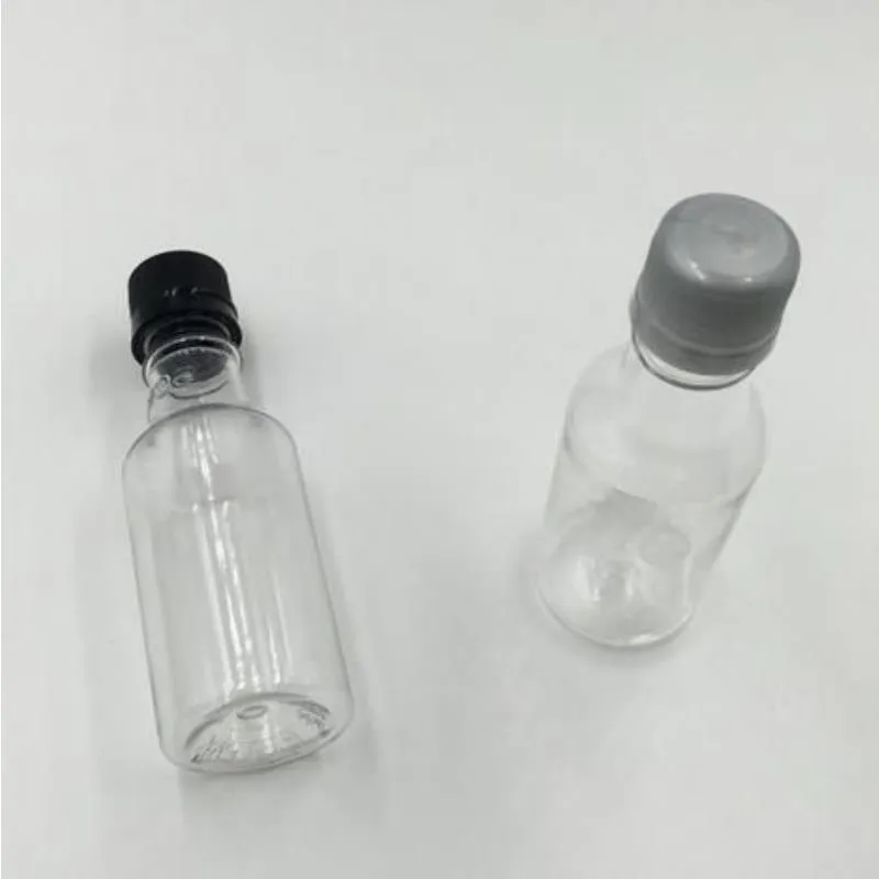 Mini spritflaskor 50 ml klar mini tomt plastvin skott flaskor (svart) uvppg