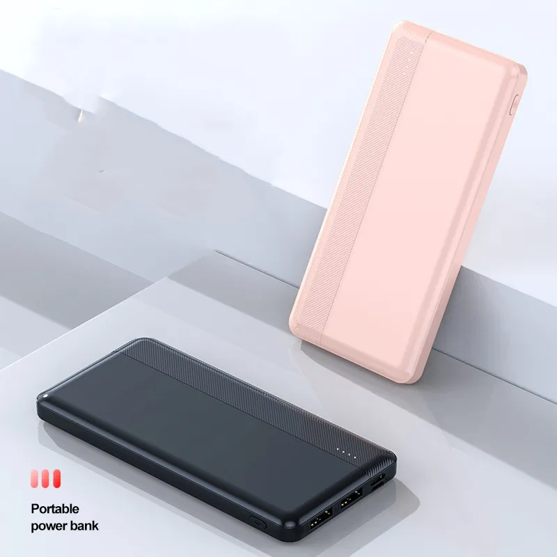 Portable 10000mAh Power Bank 2 USB Output External Battery Charger Powerbank For Xiaomi Mi 9 Samsung S23 S22 S21