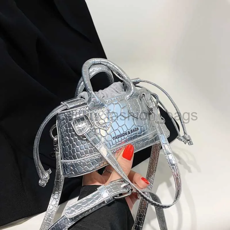 Save Big on Bulk Small Shoulder Bag Pattern Fashion Shoulder Bag Silver  Crocodile Pattern Mini Bag, Womens Designer Shoulder Bags, Bright Metallic 
