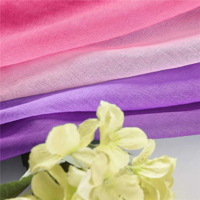 Curtain Pink Purple Linen Sheer Curtains Gradient Semi Voile Drapes for Bedroom Living Room Grommet Top Window Curtains Princess room