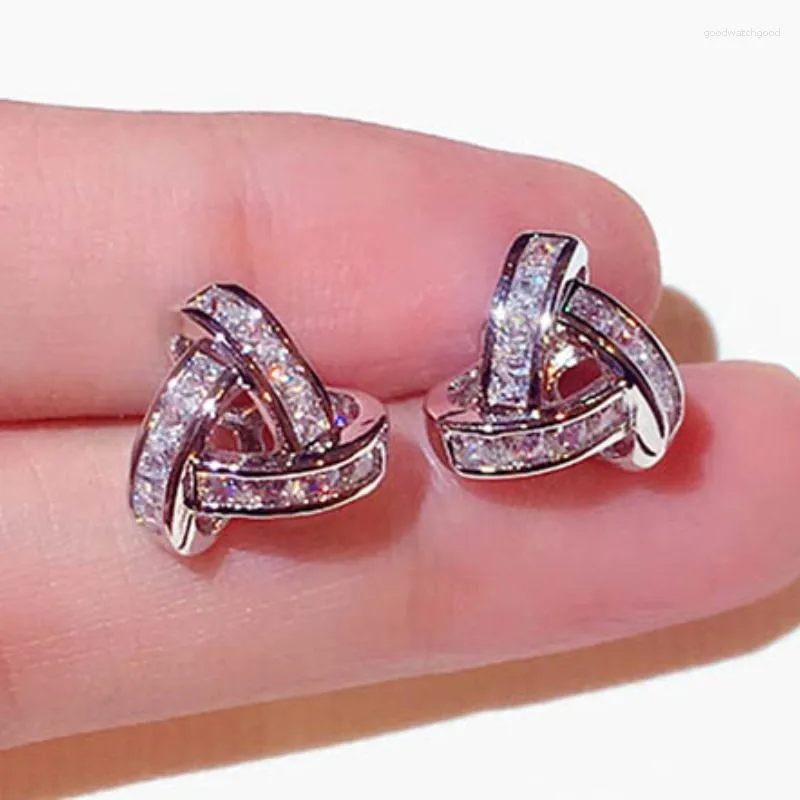 Kolczyki stadninowe geometryczne kolczyki z noryzacją dla kobiet krystaliczne ucha moda na przyjęcie weselne Prezent