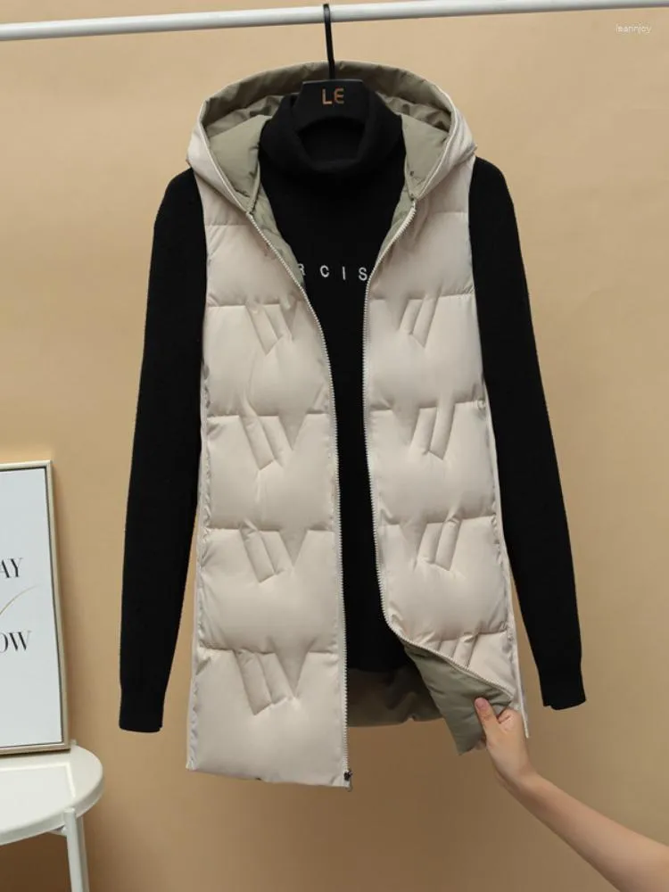 2023 Womens Double Sided Winter Vest Medium And Long Thick Coat Tops With  Sleeveless Ladies Sleeveless Cardigan Design From Leannjoy, $26.85