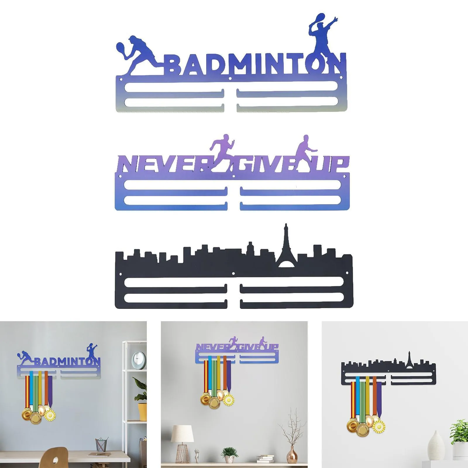 Medals Display Hanger Wall Mounted Large Capacity Collectibles Sports Medals Hanging Holder Medals Display Organizer