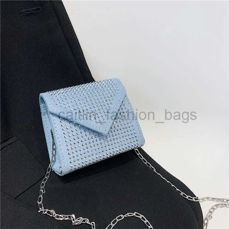 Cross Body 2023 New Mini Diamond Style Versatile Style One Shoulder Crossbody Fashion Flash Diamond Cute Small Square Bag caitlin_fashion_bags