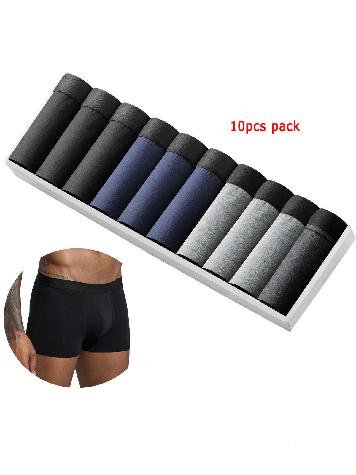 Underpants 10pcs pack Boxer Shorts Men Underwear Cotton Breathable Panties Male for Sexy Homme Boxershorts Box Gay Slips 230815