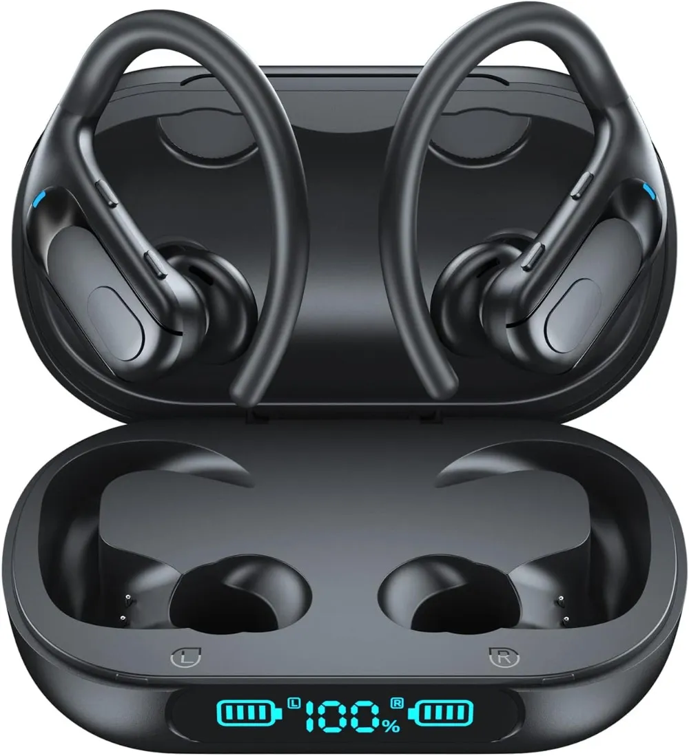 Wireless earbuds with online hook over ear