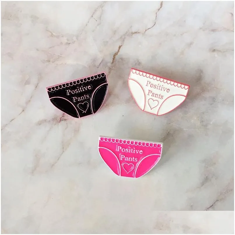 Cartoon Accessories Selling Cute Creative Red White Black Women Positive Pants Pin Badge Brooch Drop Delivery Baby Kids Maternity Pro Dheo1