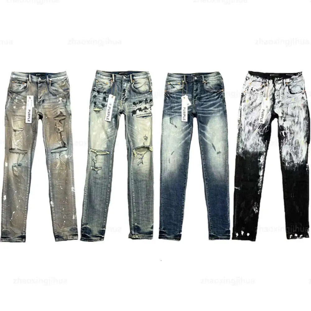 Ksubi Designer Jeans Purple Jean Mens Rise Elastic Mens Clothing Tight Skinny Jeans Designer Fashion 163