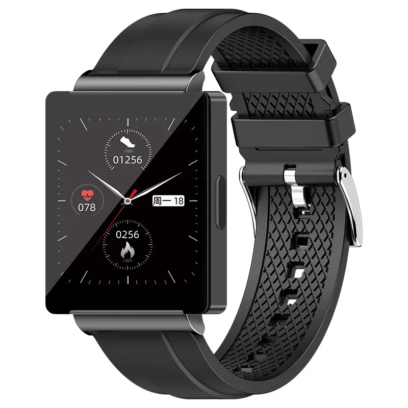 Yezhou2 ks01 relógio inteligente Temperatura corporal açúcar no sangue Teste a frequência cardíaca pressão arterial Blood Oxigênio NFC Controle de acesso Smart Watch