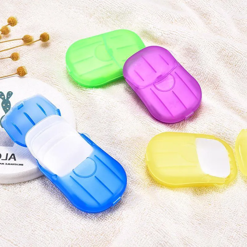 Travel Hand-washing Soap Paper Multifunctional Aroma Sliced Cleaning Paper Disposable Boxed Mini Soap Ijifn