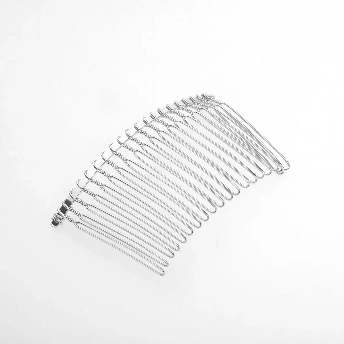 DIY headwear accessories 20 tooth twisted Headpieces comb environmental protection electroplating iron wire fork insert comb hairpin ornament pearl