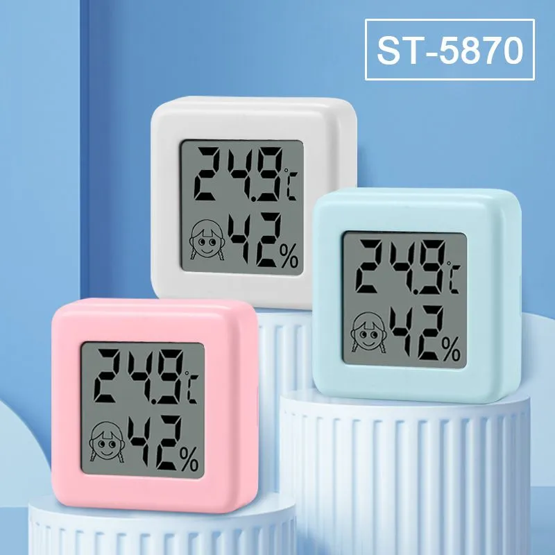 ミニLCDデジタル温度計ハイグロメーター屋内電子温度湿度計センサーメーター家庭用温度計
