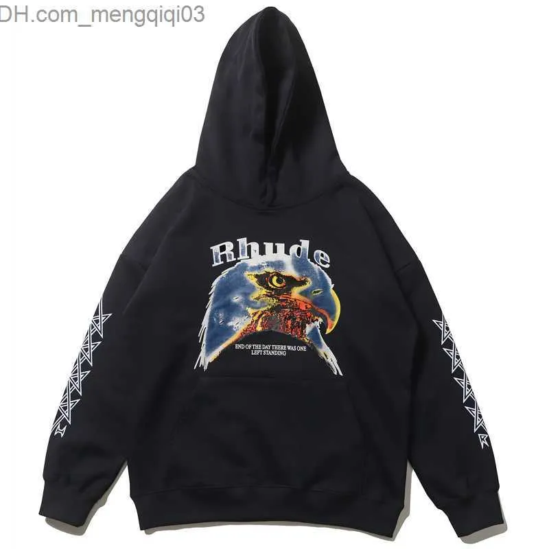 Rhude eagle hoodie new arrivals