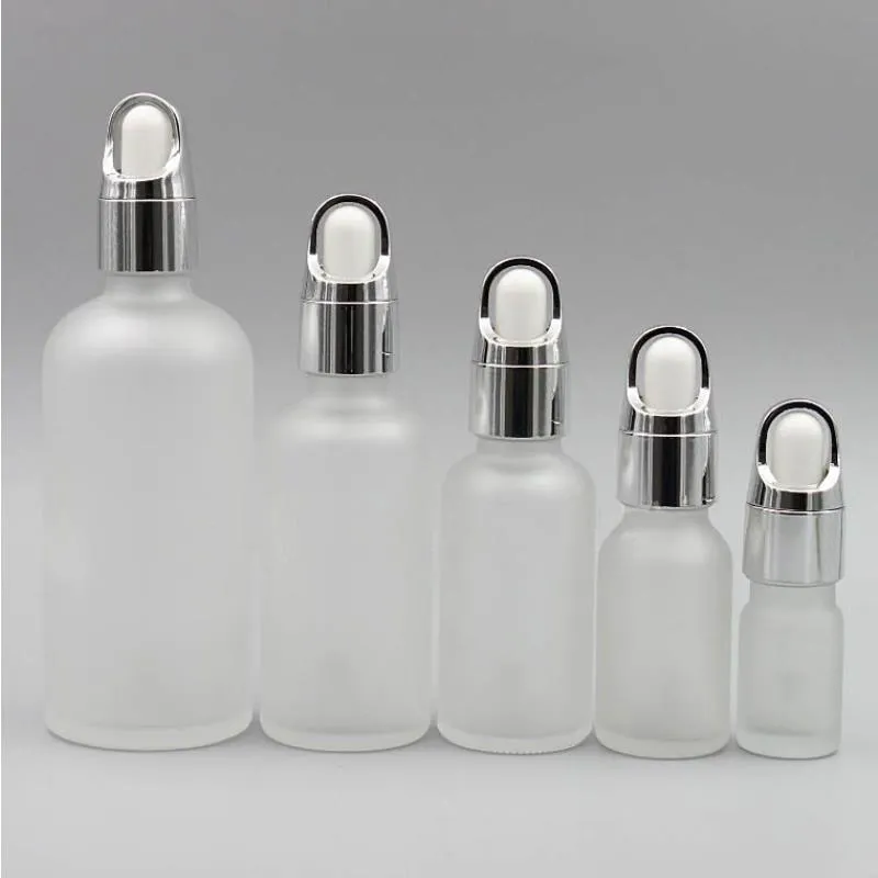 5 10 15 ml de vidrio transparente Botellas de aceite esencial esencial con gotero ocular 20 30 50 ml Essencia de contenedor cosmético S utwmf