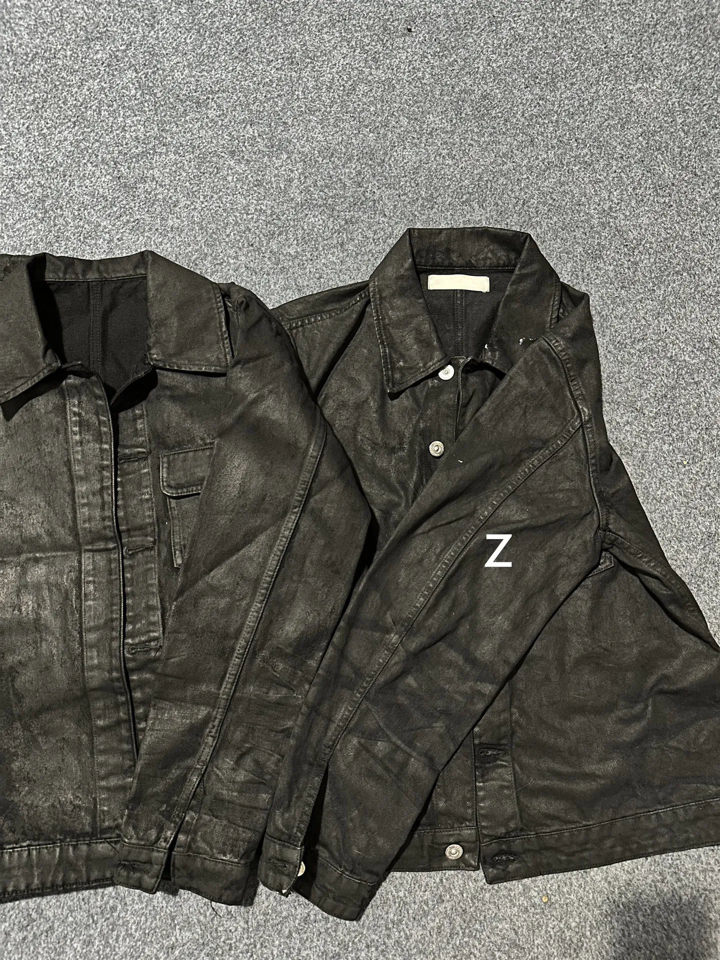 OurLegacy Waxed Silver Buckle Black Denim Jacket Trendy Mens OurLegacy Waxed Silver Buckle Black Denim Jacket Trendy Mens