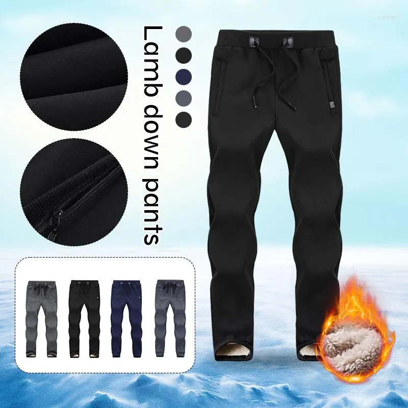 Męskie spodnie l-8xl męskie kaszmirowe spodnie dresowe zimowe ciepłe wełniane spodnie wełniane w podszewce jesienne i zwykłe joggery