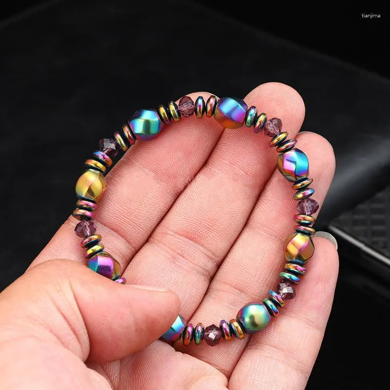 Strand Colorful Black Magnet Bracelet For Women Fashion Decorative Jewelry Women's Elegant All-match Mens Decoration