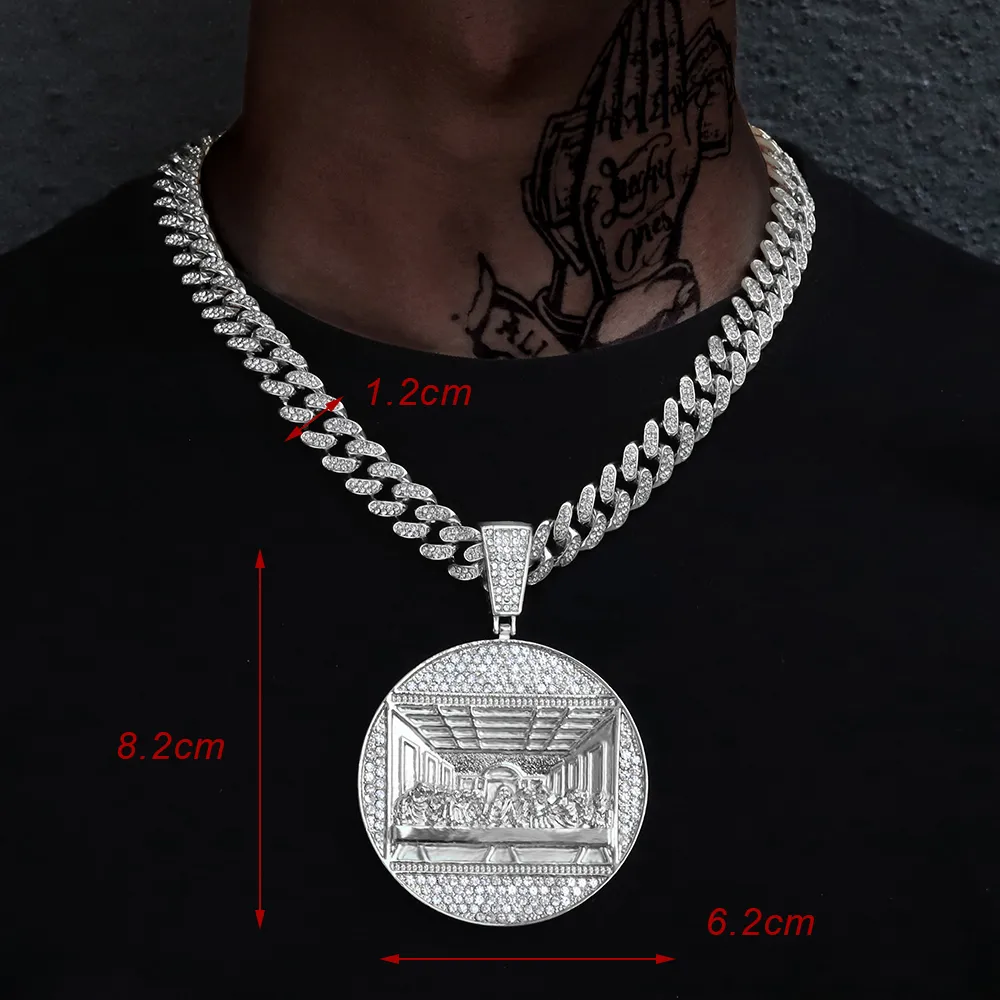 Pendant Necklaces Hip Hop Last Supper Pendant Necklace Mens