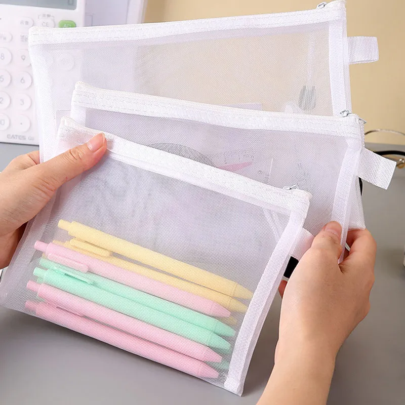 Verschillende grootte document Stationery zipper opbergzakken envelop wrap pouches pakket kantoor hotel zakelijke benodigdheden