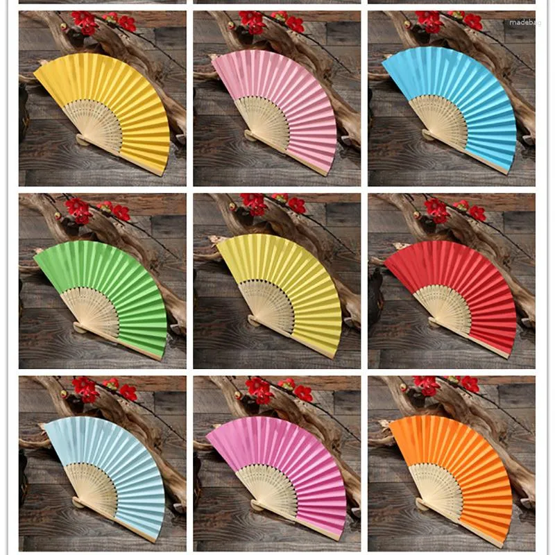 Decorative Figurines Customized Home Chinese Decor Paper Fan Wedding Dance Hand-painted 30/50 Gifts Pcs Hand Supplies Party Foldable