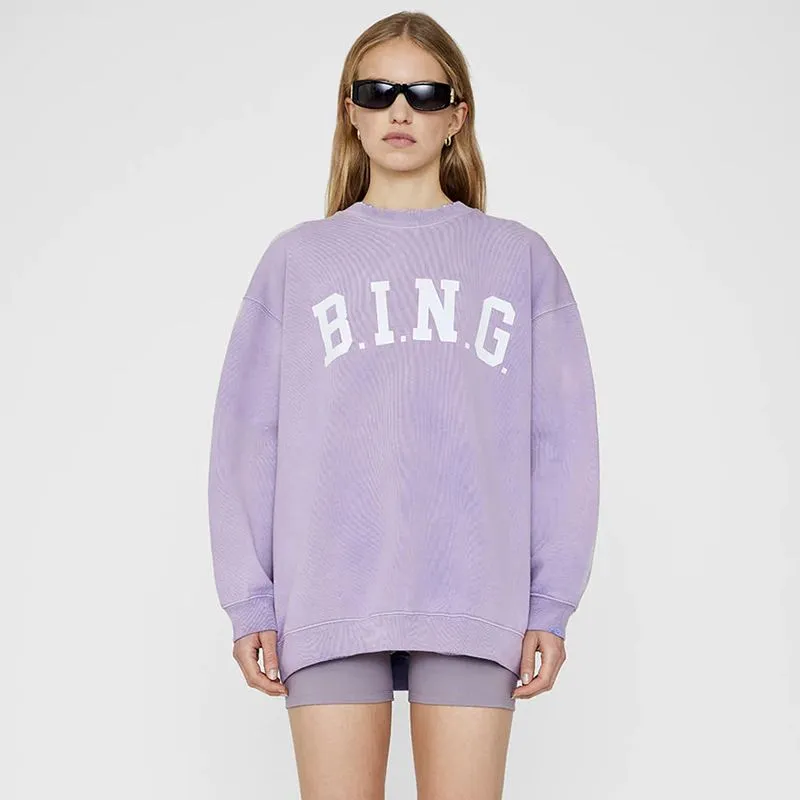 Sweatshirts 2023 New Annie Bing Summer Original Mix 30 Styles Cotton Designer Women Fashion Hoodie Streetwear Oversize Tee Skateboard Tshirt E3