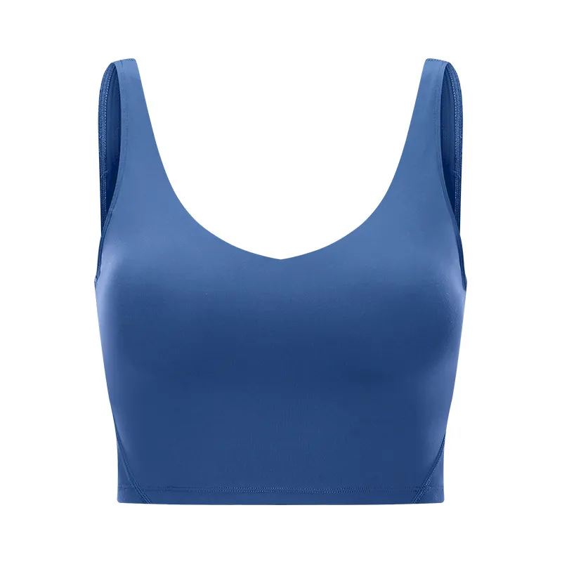 Klassieke populaire yoga tank dames sportbeha Fiess Butter Soft Gym Crop Beauty Back Schokbestendig met verwijderbaar borstkussen Groothandel