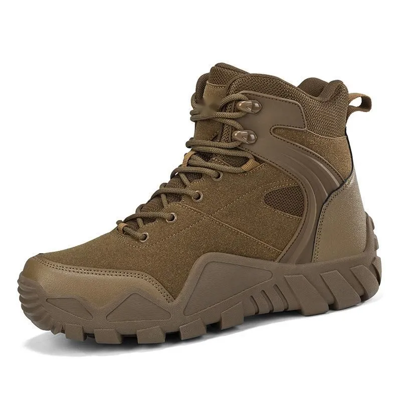 Novo designer de moda de moda masculino sapatos de combate botas de combate botas de caminhada ao ar livre botas militares boots de segurança designer de botas de segurança