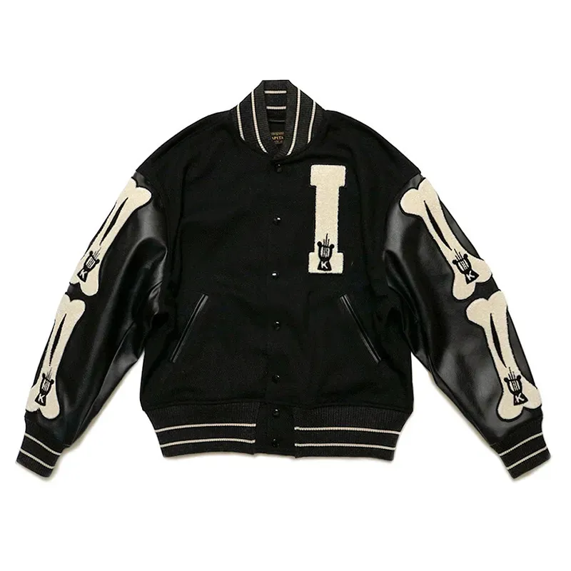Mens Jackets KAPITAL 22AW Bicolor Cowhide Sleeve Splicing Bone 