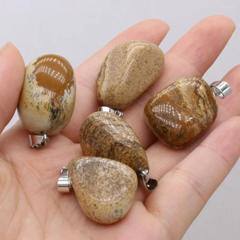 Colares de pingentes de pedra natural Pedra requintada Retro Reiki Charms Gemtone para fêmeas Acessórios para fazer jóias