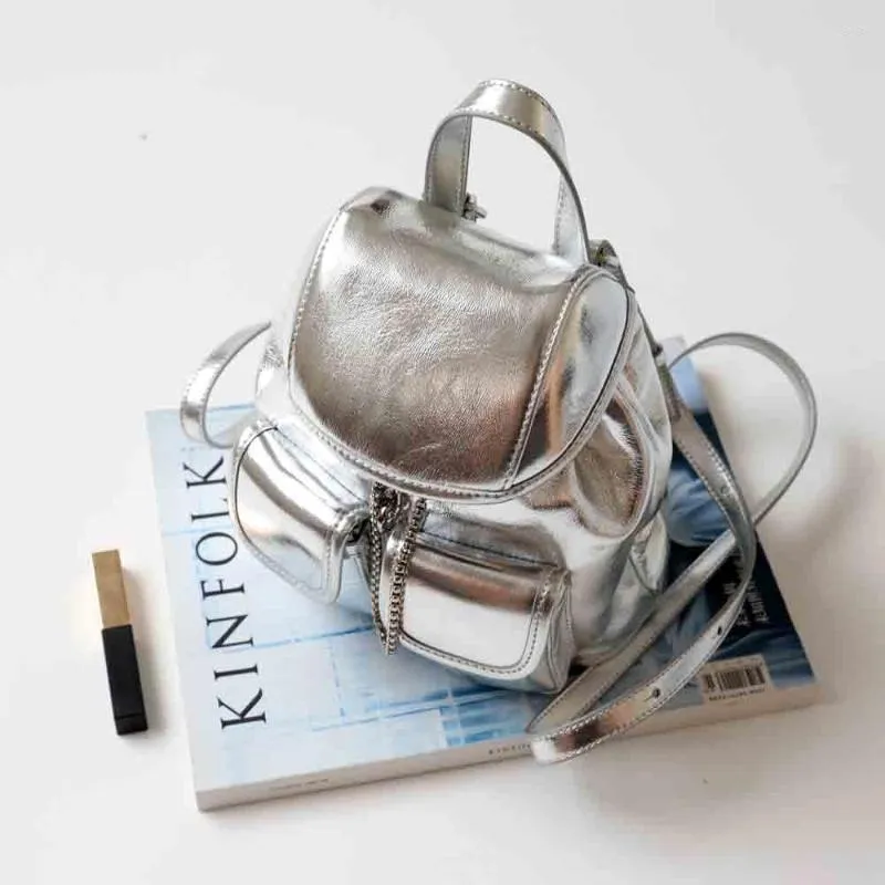 Metallic bookbag top