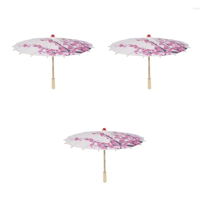 Umbrellas 3X Art Umbrella Chinese Silk Cloth Classical Style Decorative Oil Paper Painted Parasol Promotion