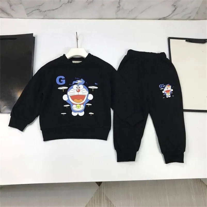 Baby Girls Boys Clothing Sets Children Casual Clothes 2023 Spring Kids Vacation Outfits Fall Cartoon Long Sleeve T Shirt Pants 100cm-160cm J5