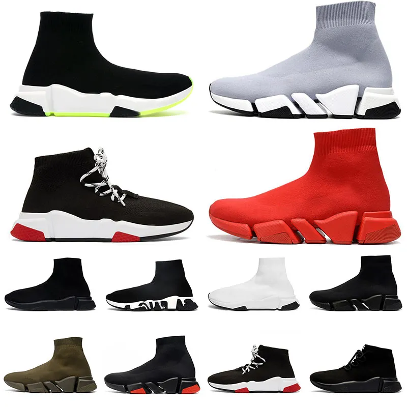 Trainers Speed ​​2.0 V2 schoenen Balencaigaly platform Sneaker Men Women Tripler S Paris Socks Boots All Black White Ruby Graffiti Vintage Luxury Designer Balencaigaes