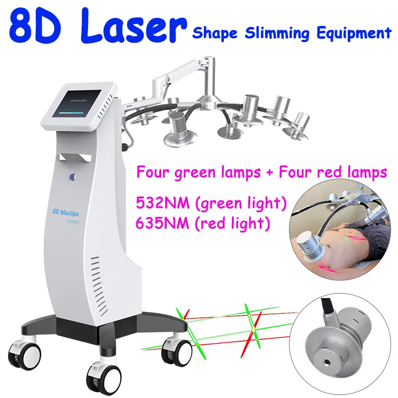 الرأسية 8D ليزر ليزر التخسيس السيلوليت إزالة الوزن فقدان الوزن جسم الكنتوري