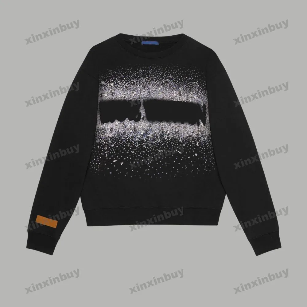 Xinxinbuy Men Women Designer Sorto Sweater Full Sky Star Printing Sweater cinza azul preto branco xs-2xl