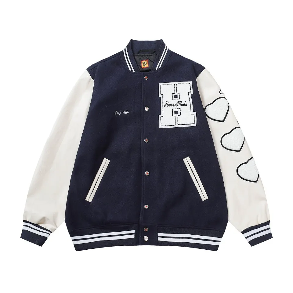 Designer Jacket Men Women Embroidery Leather Sleeve Baseball