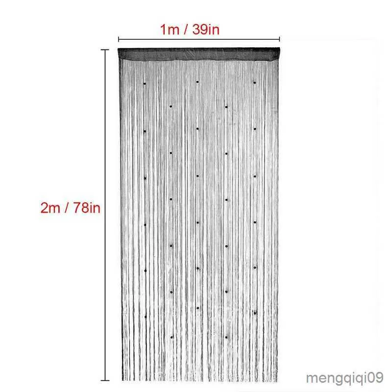 Curtain 100*200cm Window Curtain Crystal Acrylic Beaded String partition Door Curtain Beads Room Divider Fringe Window Panel Drapes 2021 R230815