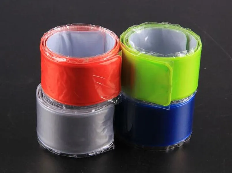 Calça de perna de cilino de bicicleta faixa de faixa cinta refletiva sem impressão 4 cores disponíveis 1000pcslotzz