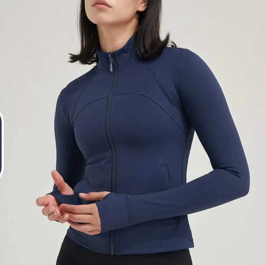 LU-511 Yoga Jacket Running Fitness Zipper Coat Gym Kleding Women Fashion Long Sleeve Fast Drying Sports Top Sweater