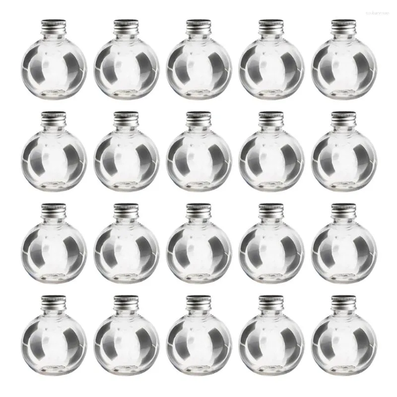 Geschenkomschakeling 20 PCS transparante plastic fles heldere flessen reiscontainers lege huisdier deksel vloeibare bolvormige decoratie