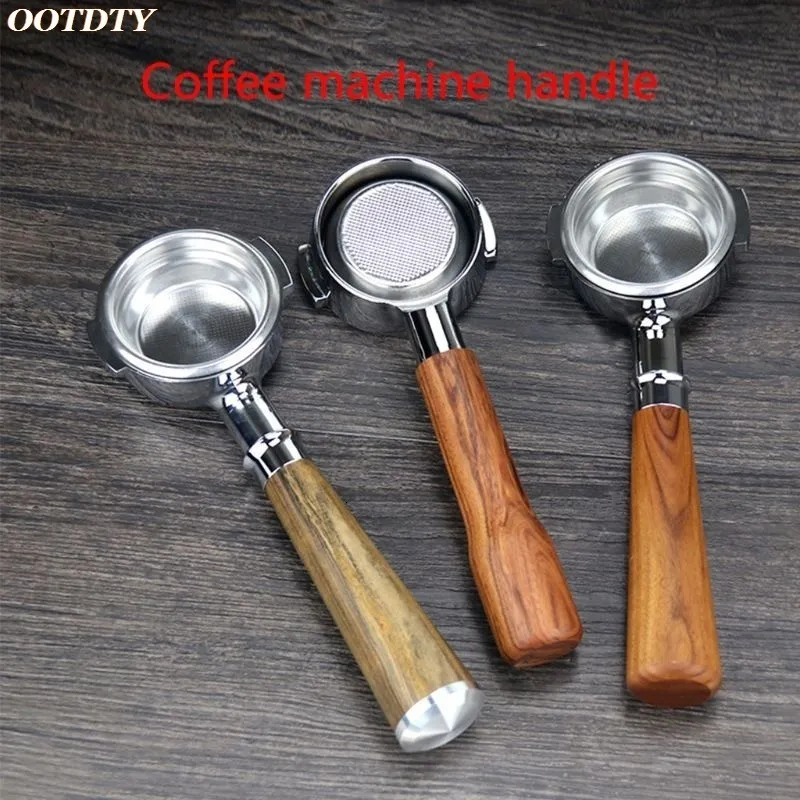 Filtri del caffè 58mm 51mm Porta filtro macchina da caffè E61 ECO310 ECO680 Portafilter senza fondo con sostituzione in legno Au10 20 dropship 230814