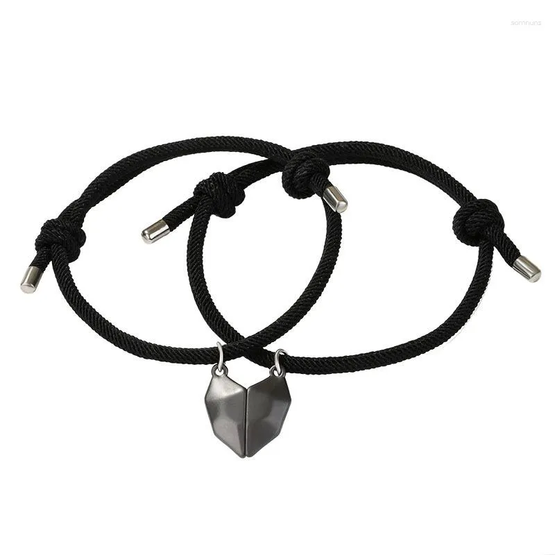 Magnetic Heart Charm Bracelets 2000s With Rope Pendant And Wish Stone For  Couples, Friends, Men And Women Braid Style From Somnuns, $9.89