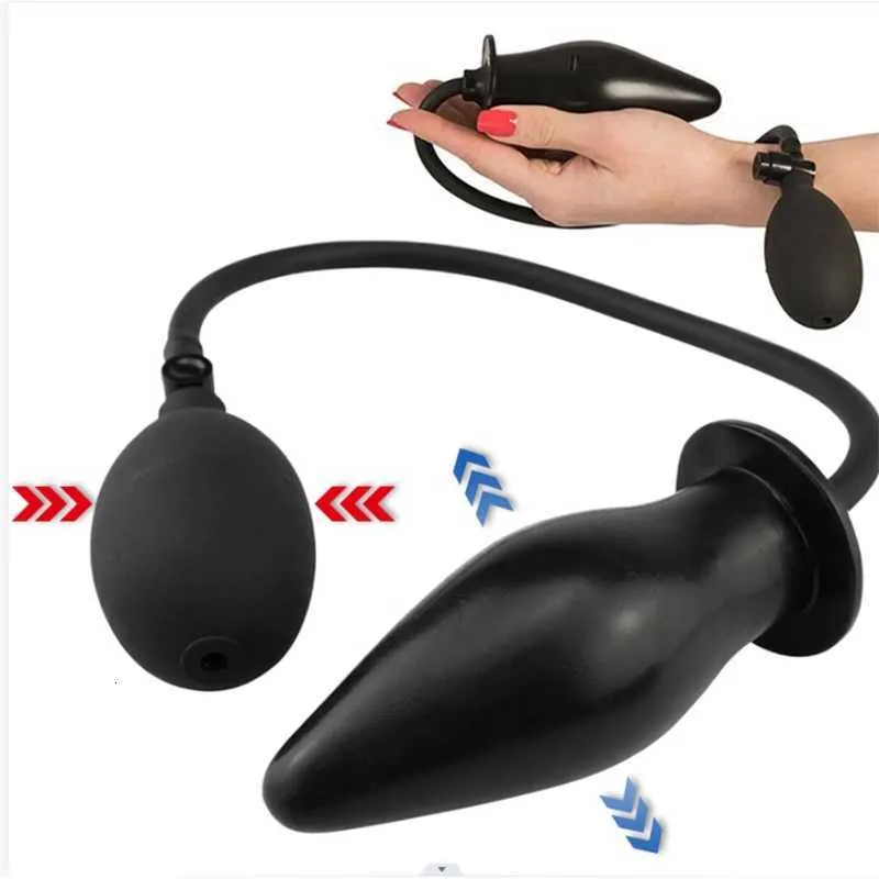 Sex Toy Massager Inflatable Anal Plug Men Sissy Beginner Butt Set Dildo Pump Adult Supplies for Women Gay I122w