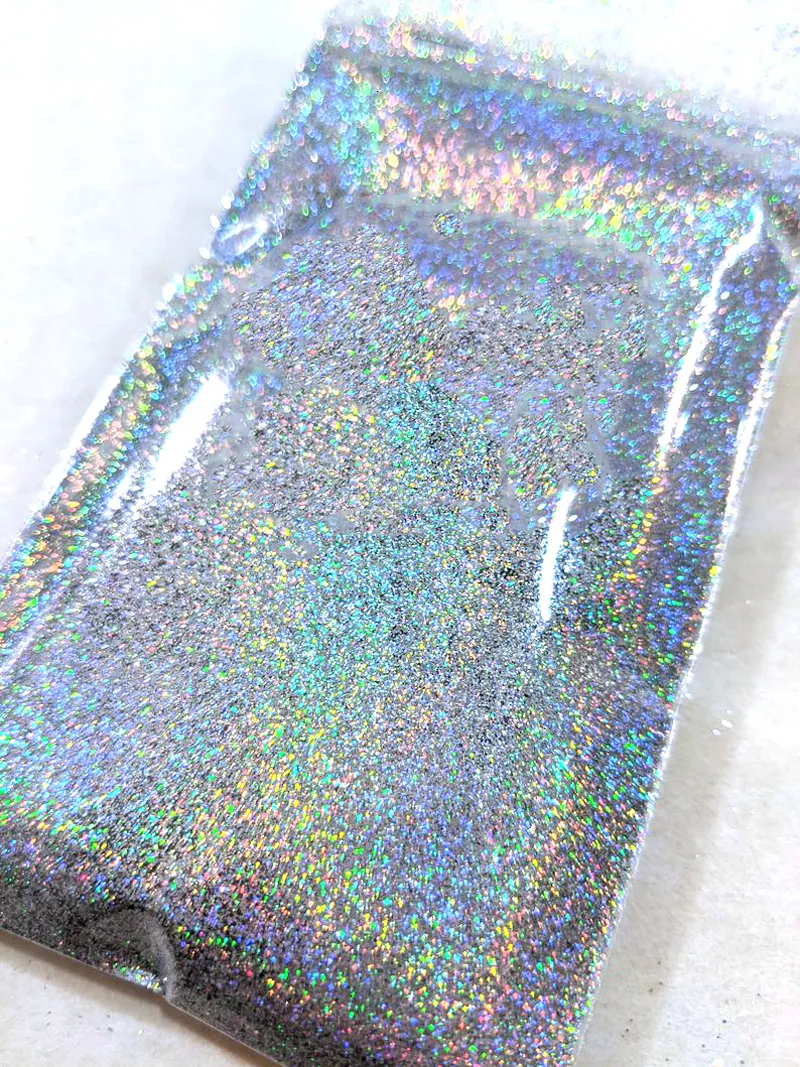 0.2mm Shimmer Black Nail Glitter White Rainbow Holographic Shining Sugar  Nail Glitter Candy Coat Powder Sugar Coating Effect Nail Pigment Powder  Nail