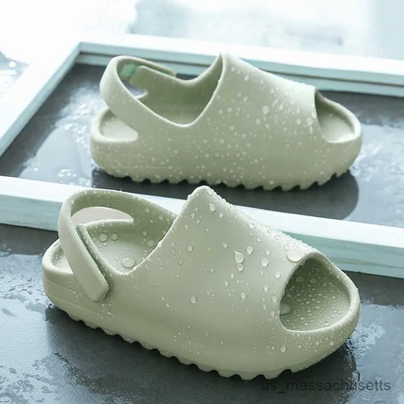 Slippers Kids Slippers Baby Slip-on Fashion Boys девочки Foamshoes пляжные летние слайды для костяной смолы дети легкие водяные туфли R230815