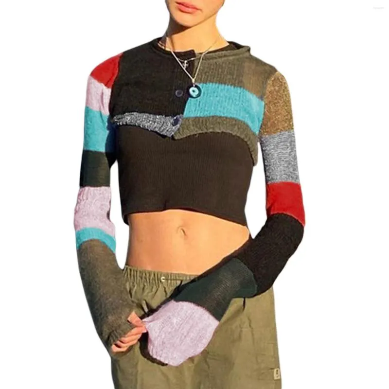 Women Sexy Crochet Hollow Out Crop Top Mesh See-Through Long Sleeve Shirt  Long Sleeve Knitted Pullover Cover Up Tee
