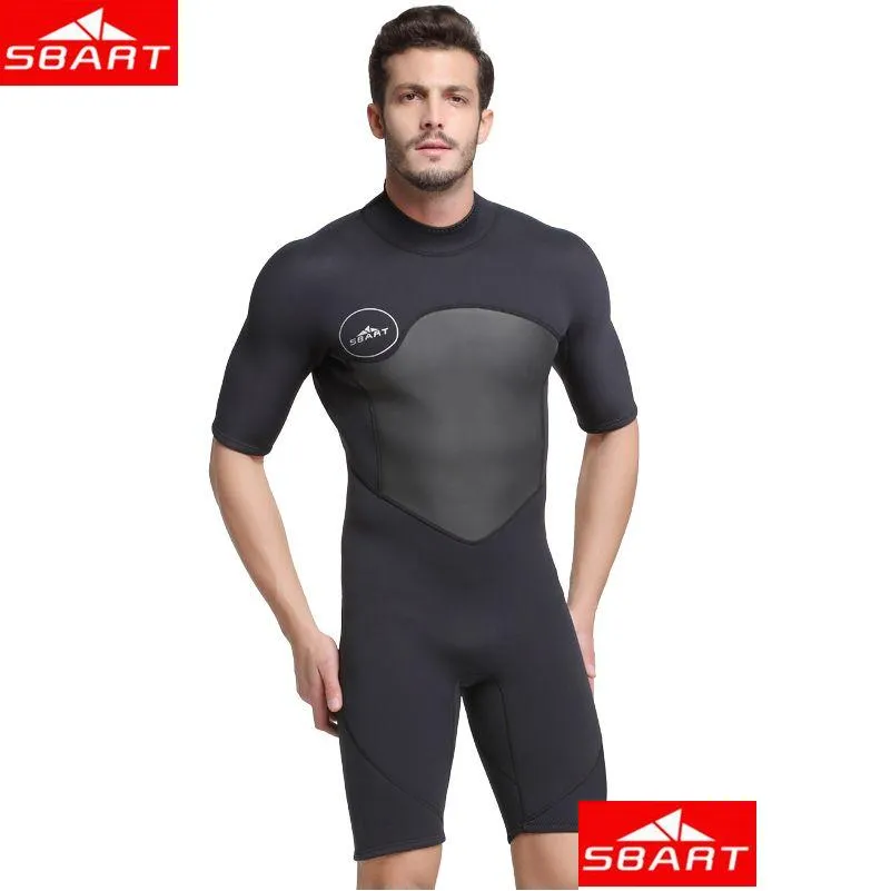 Wetsuits Drysits Sbart 2mm Neopren Wetsuit Erkekler Sıcak Yüzme Tüplü Dalış Mayo Takım Kısa Kollu Triatlon Sörf Snor Dhvad