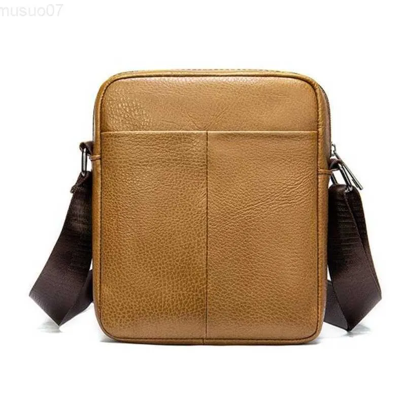 Messenger Bags 2023 New Mens Bag 100 Genuine Leather Shoulder